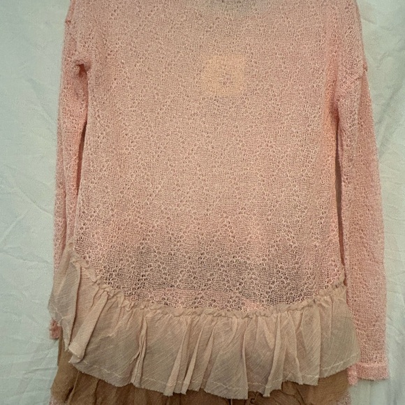 A’reve For Anthrapology Medium Women’s Long Sleeve Knit Top With Ruffles - Picture 4 of 5